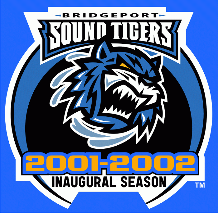 Bridgeport Sound Tigers 2001-Pres Anniversary Logo iron on heat transfer